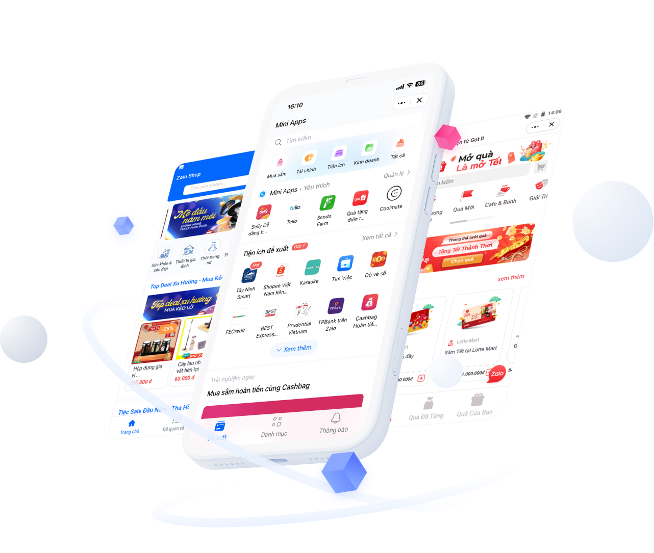 Mini App mở trong danh sách ứng dụng của Zalo